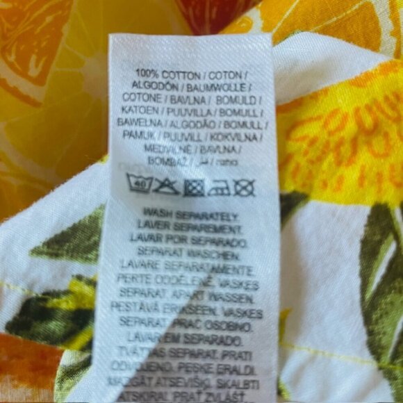 Never Fully Dressed St Clements Mini Dress Citrus Print Orange Fruit Sz 6 - Picture 8 of 9